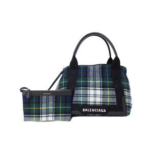 Balenciaga Navy Blue Cabas Handbag